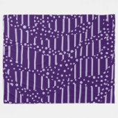 Spots en strepen 2 - Paars Fleece Deken (Voorkant (Horizontaal))