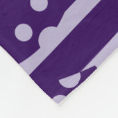 Spots en strepen 2 - Paars Fleece Deken (Hoek)