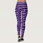 Spots en strepen 2 - Paars Leggings (Achterkant)