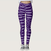 Spots en strepen 2 - Paars Leggings (Voorkant)