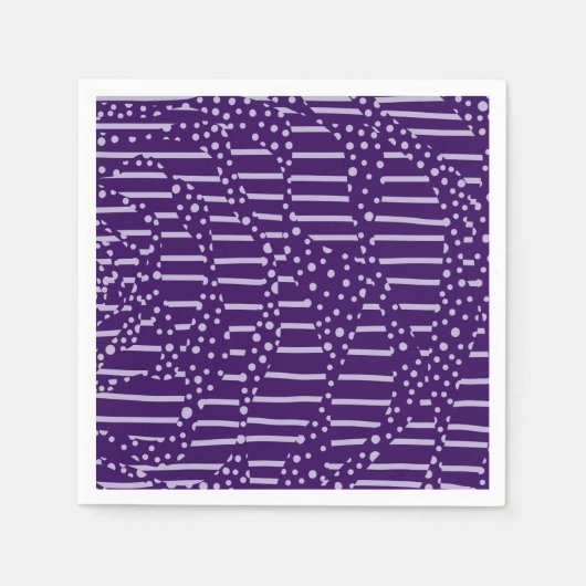 Spots en strepen 2 - Paars Servet (Voorkant)