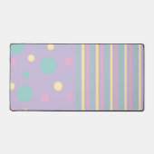 Spots en strepen - Roze, geel, Paars, groen Bureaumat (Voorkant)