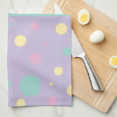 Spots en strepen - Roze, geel, Paars, groen Theedoek (Quarter Fold)