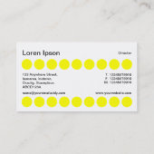 Spots - Geel, zwart en wit Visitekaartje (Achterkant)