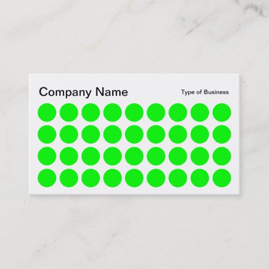 Spots - Groen, Zwart en wit Visitekaartje (Voorkant)