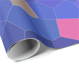 Spots in Blue en Turquoise - mozaïek Cadeaupapier