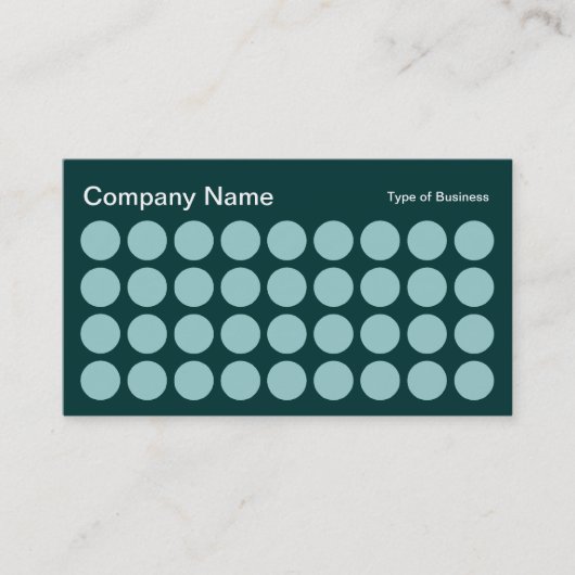 Spots - Lt Blue Green op Dk Green Visitekaartje (Voorkant)
