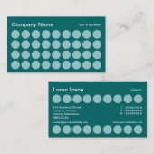 Spots - Lt Blue Green op Moss Green Visitekaartje (Voorkant / Achterkant)