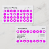 Spots - Magenta op Wit Visitekaartje (Voorkant / Achterkant)
