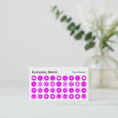 Spots - Magenta op Wit Visitekaartje (Staand voorkant)