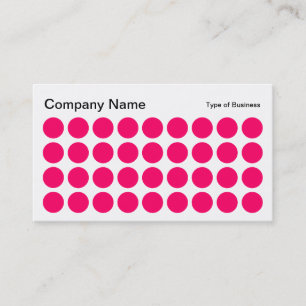 Spots - Neon Red, Black en White Visitekaartje