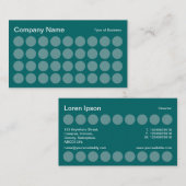 Spots - Ocean Green op Moss Green Visitekaartje (Voorkant / Achterkant)