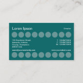 Spots - Ocean Green op Moss Green Visitekaartje (Achterkant)