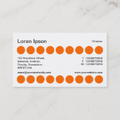 Spots - Oranje, zwart en wit Visitekaartje (Achterkant)