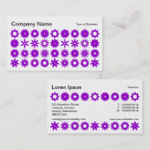 Spots - Paars op wit Visitekaartje (Voorkant / Achterkant)