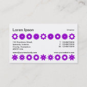 Spots - Paars op wit Visitekaartje (Achterkant)