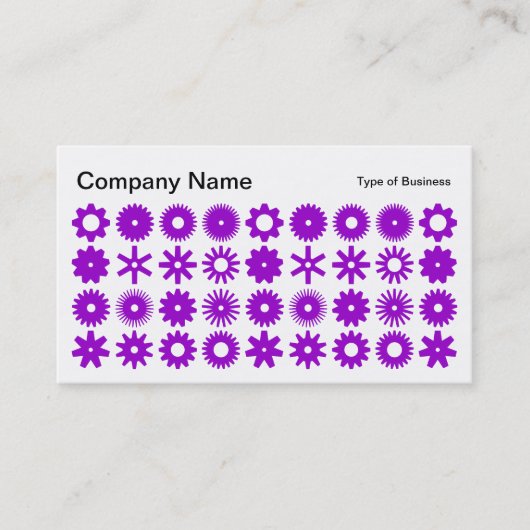 Spots - Paars op wit Visitekaartje (Voorkant)