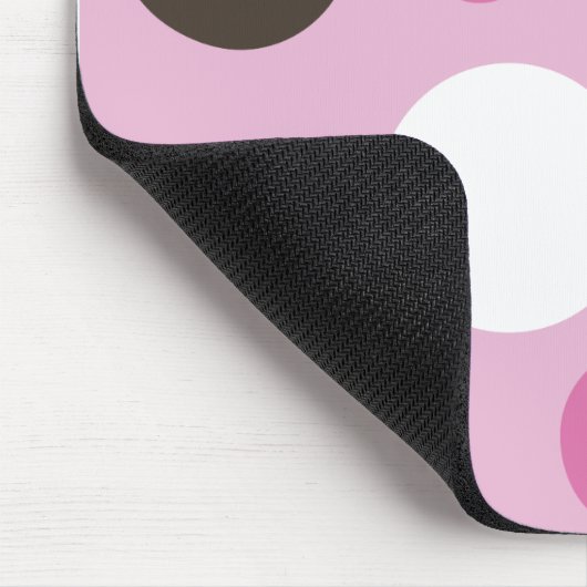 Spots Pink Mousepad Muismat (Hoek)