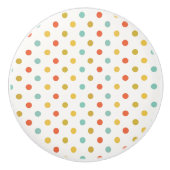 Spots Polka Dots zien Keramische Knop (Voorkant)