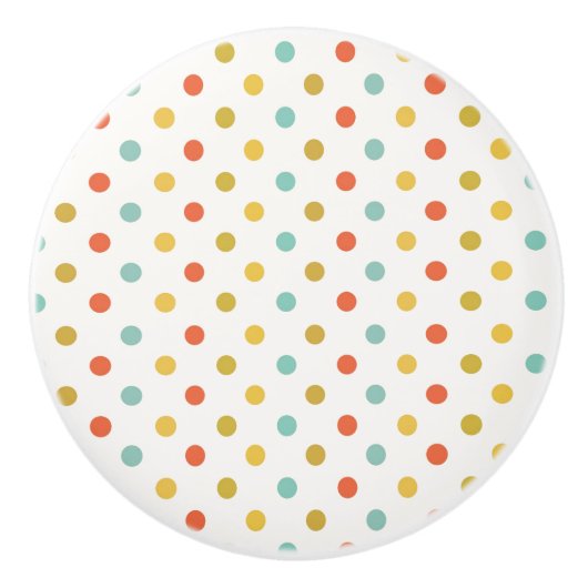 Spots Polka Dots zien Keramische Knop (Voorkant)