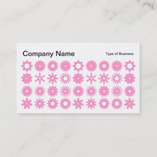 Spots - Roze op wit Visitekaartje (Voorkant)