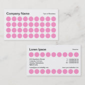 Spots - Roze, zwart en wit Visitekaartje (Voorkant / Achterkant)