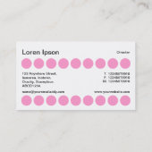 Spots - Roze, zwart en wit Visitekaartje (Achterkant)