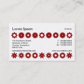 Spots - Ruby Red op White Visitekaartje (Achterkant)