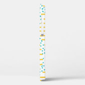 Spots & Stripes 2 in Turquoise, Geel en Wit Case-Mate iPhone Case (Achterkant / Links)