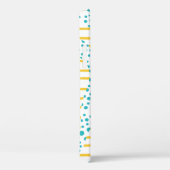 Spots & Stripes 2 in Turquoise, Geel en Wit Case-Mate iPhone Case (Achterkant / Rechts)