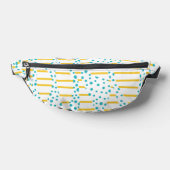 Spots & Stripes 2 in Turquoise, Geel en Wit Heuptasje (Liggend)
