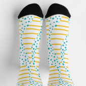 Spots & Stripes 2 in Turquoise, Geel en Wit Sokken (Top)