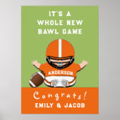 Spots Theme Football Baby shower Poster (Voorkant)