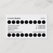 Spots - zwart en wit (goud) visitekaartje (Achterkant)