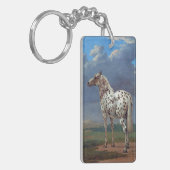 Spotted Appaloosa Horse Sleutelhanger (Voorkant Links)