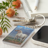 Spotted Appaloosa Horse Sleutelhanger (Voorkant Rechts)