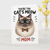 Spotted Bow Tie Mom Card Kaart (Gele Bloem)