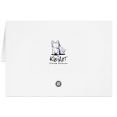 Spotted Bull Terrier Beach Kaart (Achterkant Horizontaal)