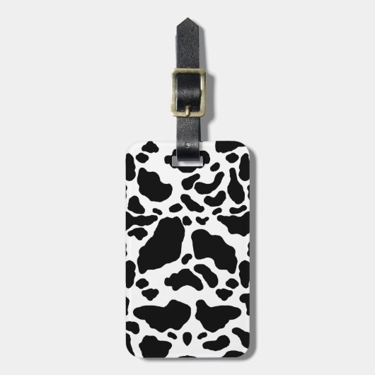 Spotted Cow Print, Cow Patroon, Dierenbont Bagagelabel (Voorkant verticaal)