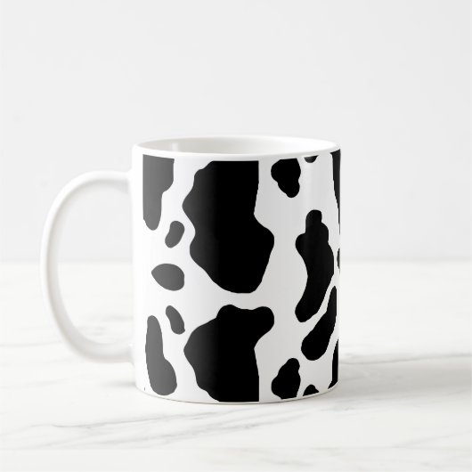 Spotted Cow Print, Cow Patroon, Dierenbont Koffiemok (Links)