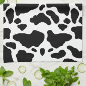 Spotted Cow Print, Cow Patroon, Dierenbont Theedoek (Gevouwen)