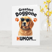 Spotted Dog Design Kaart (Gele Bloem)