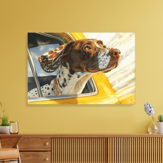 Spotted Dog op Car Ride Art Print (Insitu (Woonkamer))