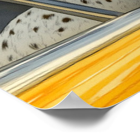 Spotted Dog op Car Ride Art Print (Hoek)