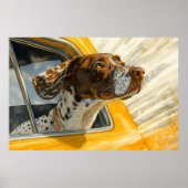 Spotted Dog op Car Ride Art Print (Voorkant)