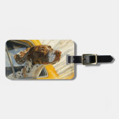 Spotted Dog op Car Ride Art Print Bagagelabel (Voorkant horizontaal)