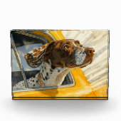 Spotted Dog op Car Ride Art Print Fotoblokken (Voorkant)