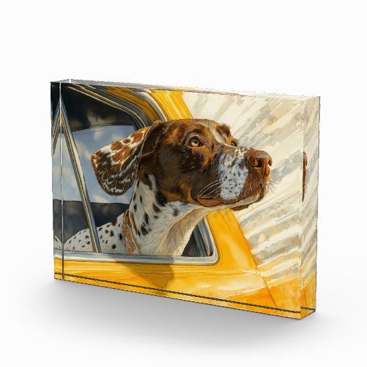 Spotted Dog op Car Ride Art Print Fotoblokken (Rechts)