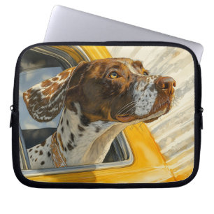 Spotted Dog op Car Ride Art Print Laptop Sleeve