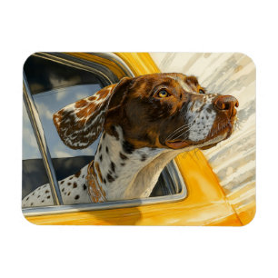 Spotted Dog op Car Ride Art Print Magneet